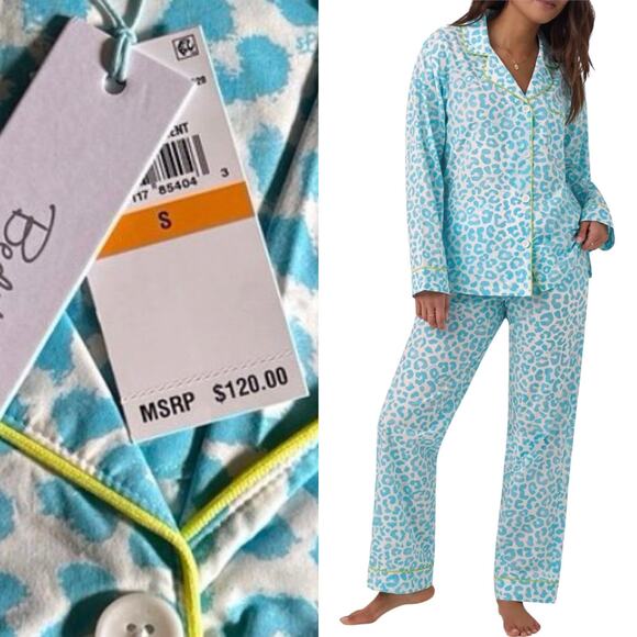 BedHead Other - NWT Bedhead Turquoises Animal Print 100% Cotton L/S, Long Pajama Set Size Small